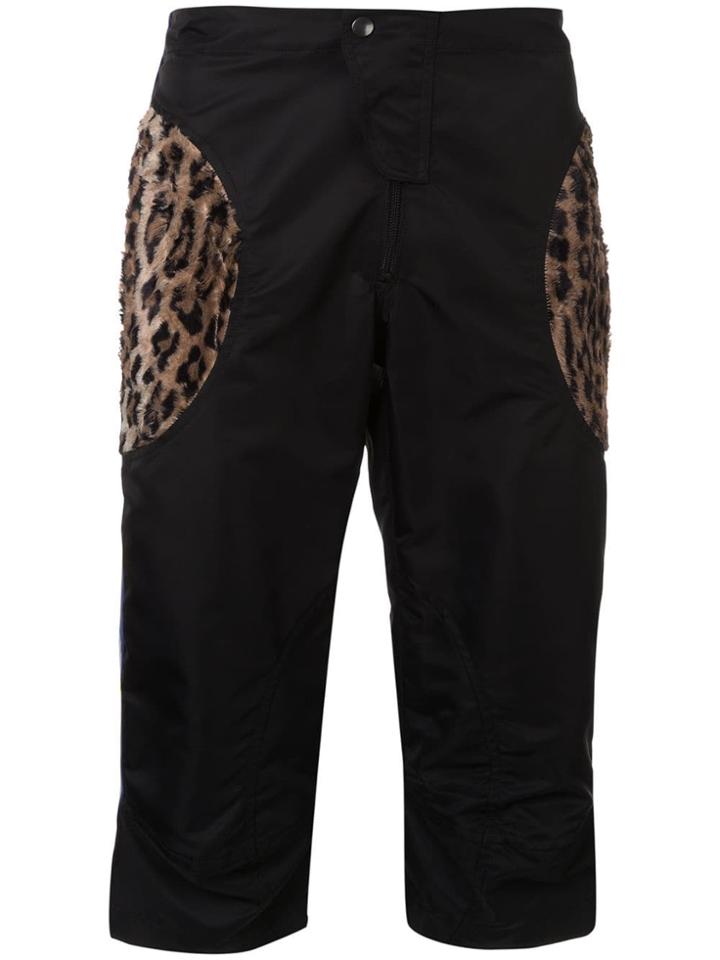 Martine Rose Animal Print Effect Cargo Shorts - Black