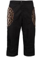 Martine Rose Animal Print Effect Cargo Shorts - Black