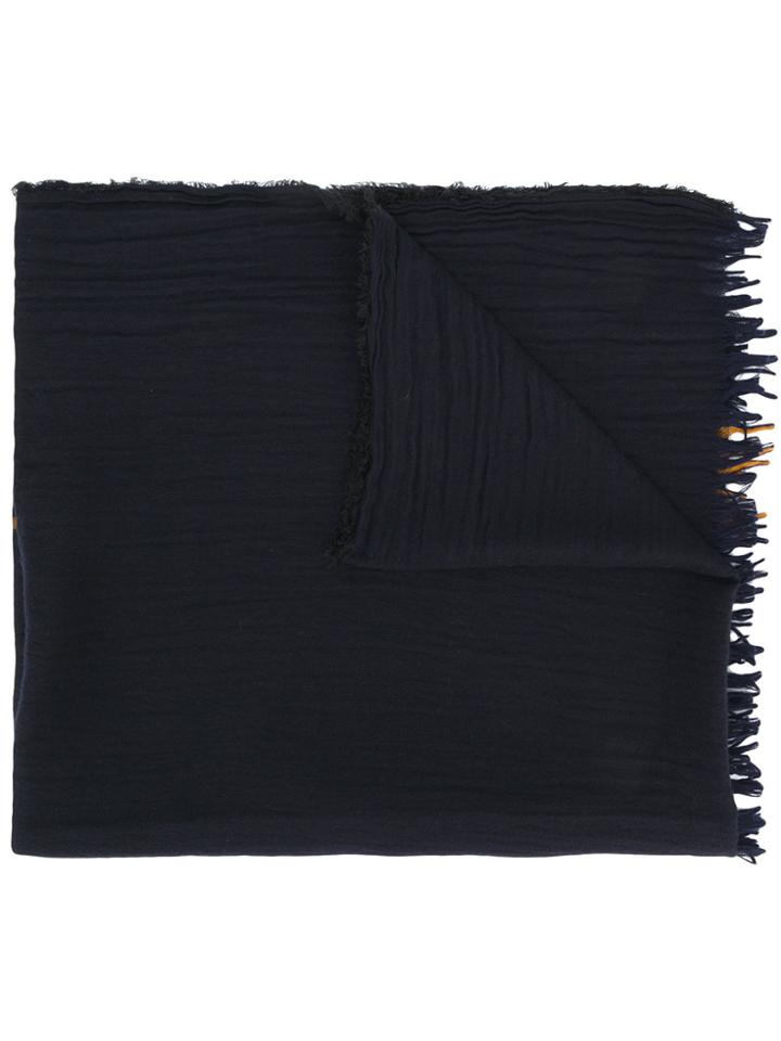 Uma Wang Fringed Edge Scarf - Blue