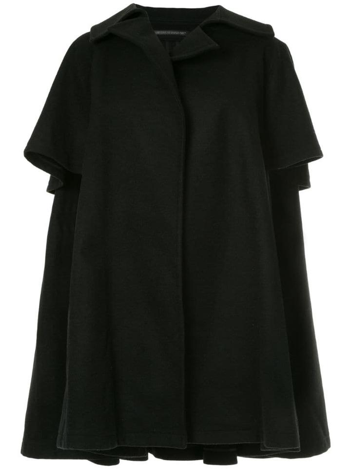 Yohji Yamamoto Pre-owned Oversized Open-front Cape - Black