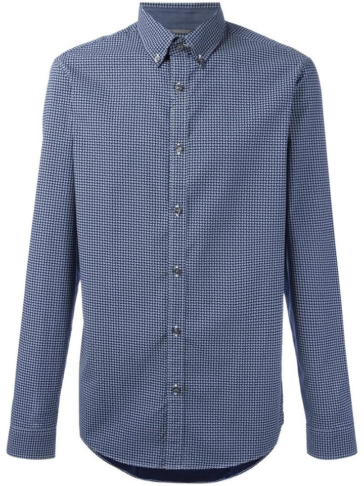 Michael Michael Kors Slim Fit Paisley Shirt, Men's, Size: Medium, Blue, Cotton