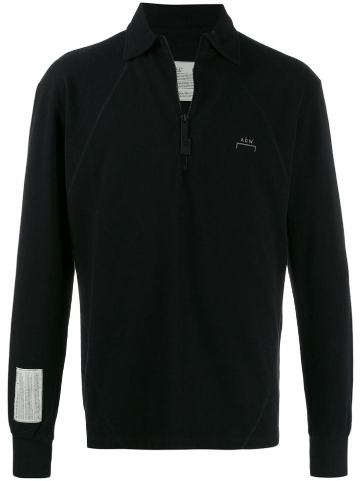 A-cold-wall* Long Sleeved Polo Shirt - Black