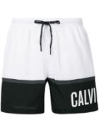 Calvin Klein Jeans Contrast Logo Swim Shorts - White
