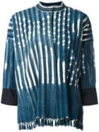 Forte Forte - Striped Fringed Jacket - Women - Cotton - I, Blue, Cotton