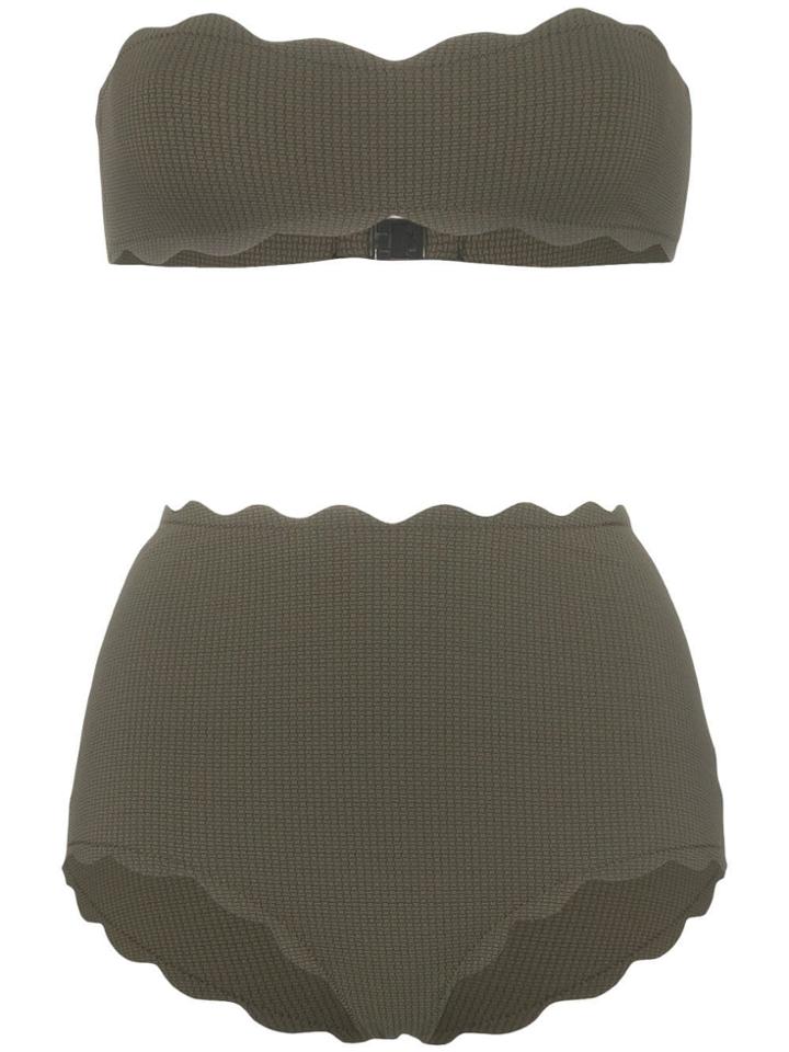 Marysia Santa Monica High-waisted Bandeau Bikini Set - Green