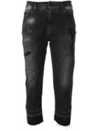 Marcelo Burlon County Of Milan 'jade' Boyfriend Jeans, Women's, Size: 24, Black, Cotton/elastodiene/spandex/elastane