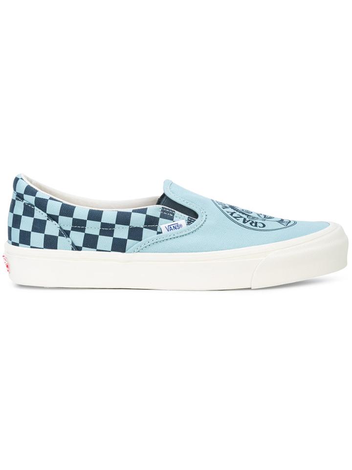 Vans Checked Slip-on Sneakers - Blue
