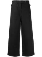 Margaret Howell Cropped Wide Leg Trousers - Black