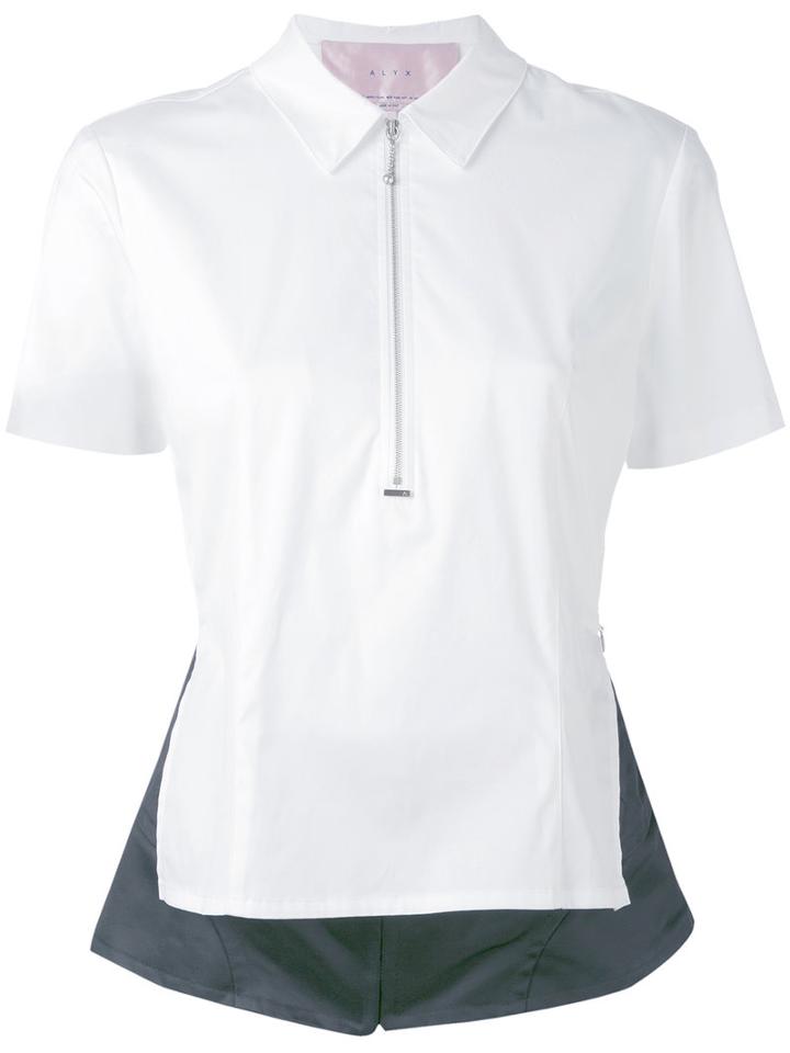 Alyx - Zipped Peplum Blouse - Women - Viscose/cotton/spandex/elastane - S, White, Viscose/cotton/spandex/elastane