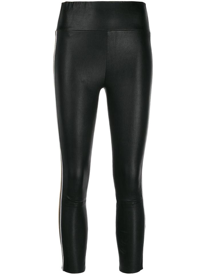 Sprwmn Side Stripe Capri Leggings - Black