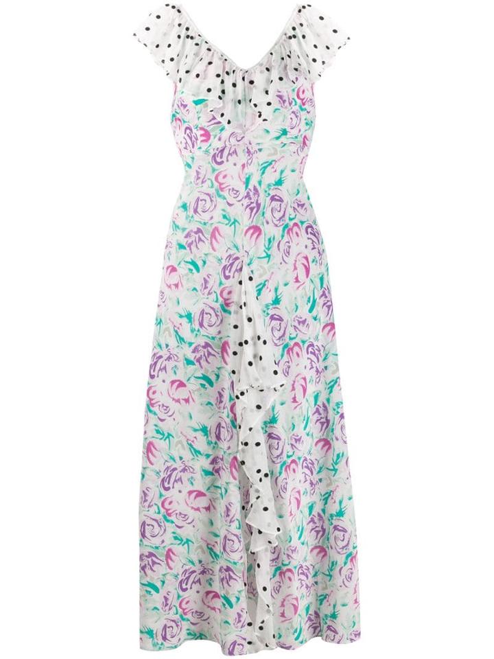 Rixo Polka Dot Print Dress - Purple