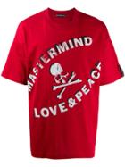 Mastermind Japan 'peace & Love' Print T-shirt - Red
