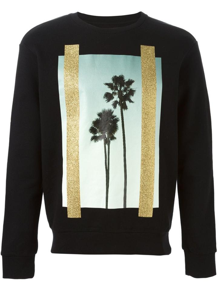 Palm Angels Palm Tree Print Sweatshirt - Black