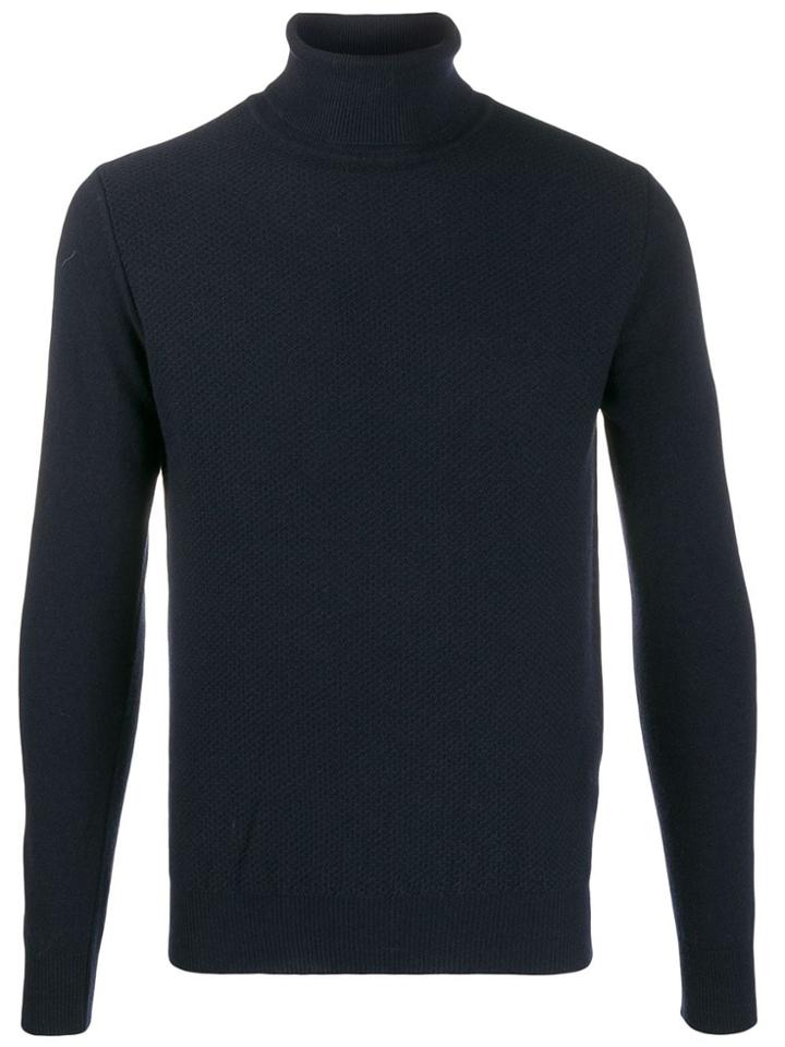 Manuel Ritz Turtleneck Jumper - Blue
