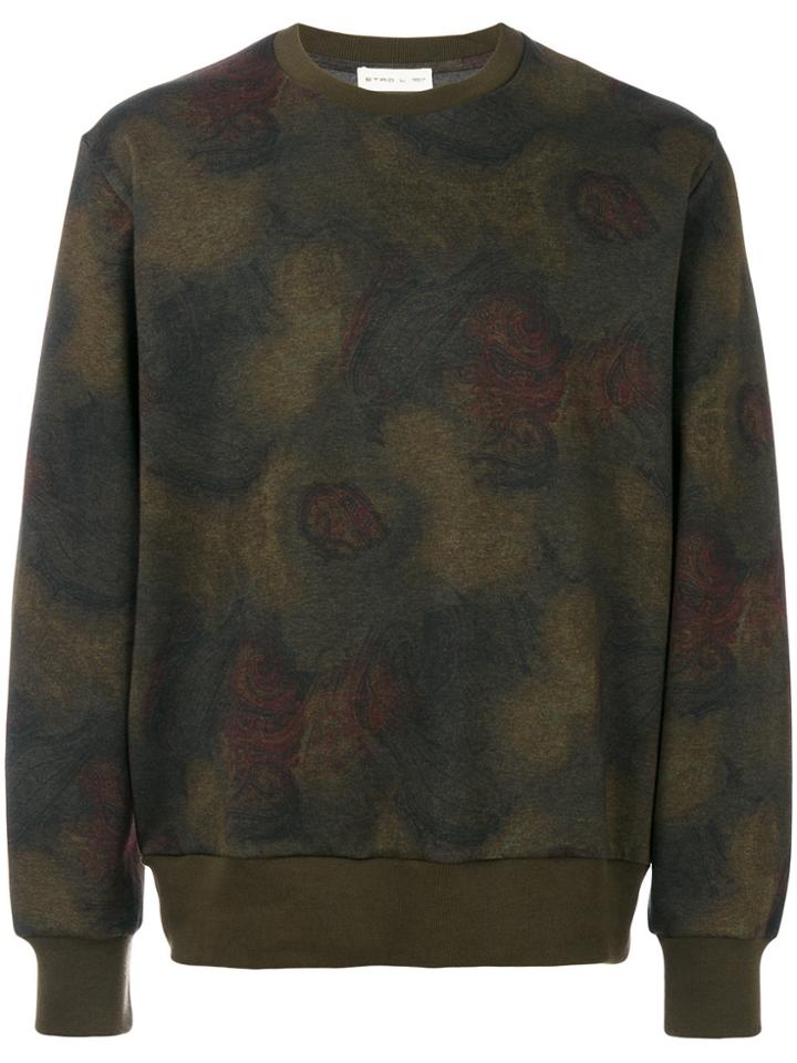 Etro Floral Print Sweatshirt - Green
