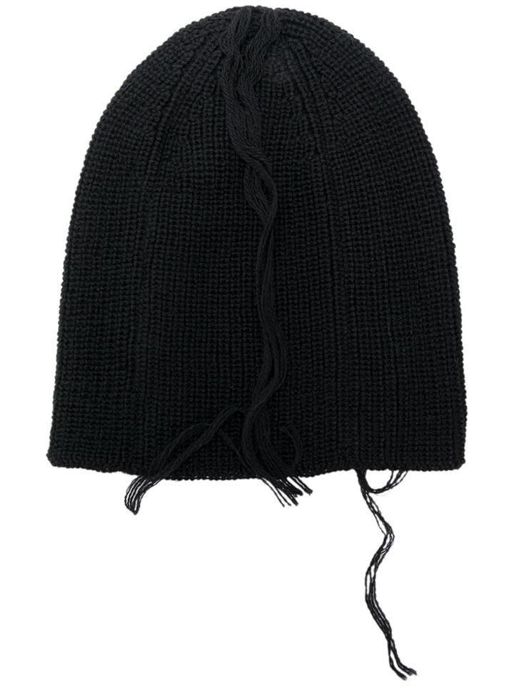 The Viridi-anne Fine Knit Beanie - Black