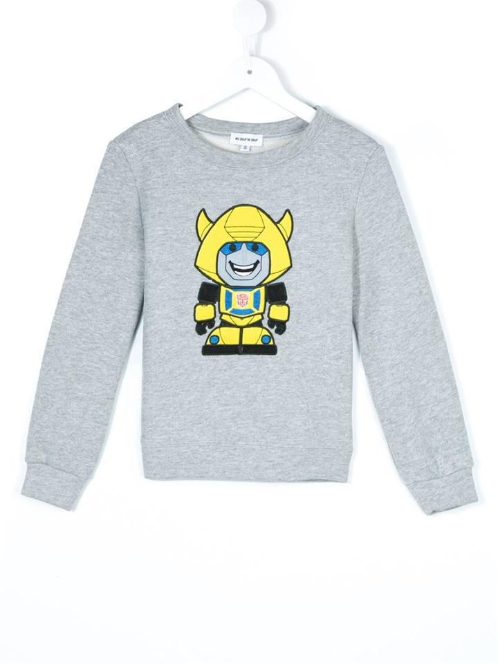 Au Jour Le Jour Kids Embroidered Robot Patch Sweatshirt