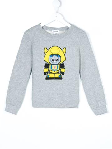 Au Jour Le Jour Kids Embroidered Robot Patch Sweatshirt