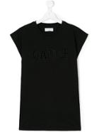 Gaelle Paris Kids Cut-out Logo T-shirt - Black