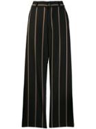 Barena Classic Striped Trousers - Black