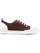 Marni Shell Toed Lace-up Sneakers - Red