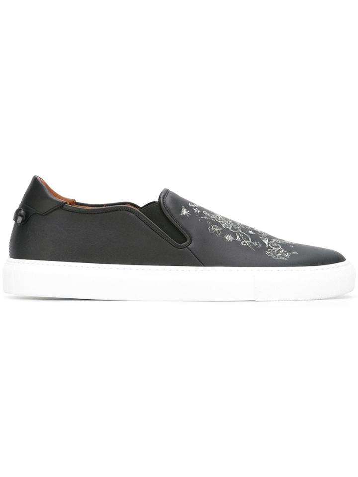 Givenchy Tattoo Print Slip-on Sneakers - Black