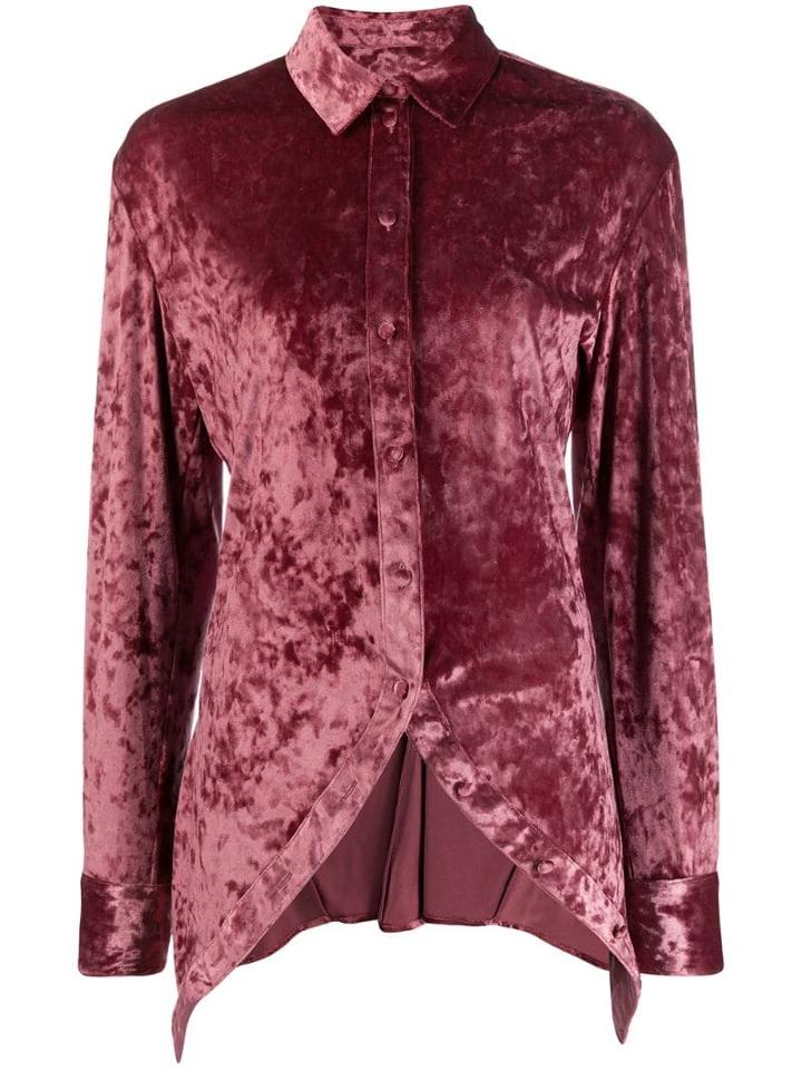Y/project Crushed Velvet Shirt - Pink