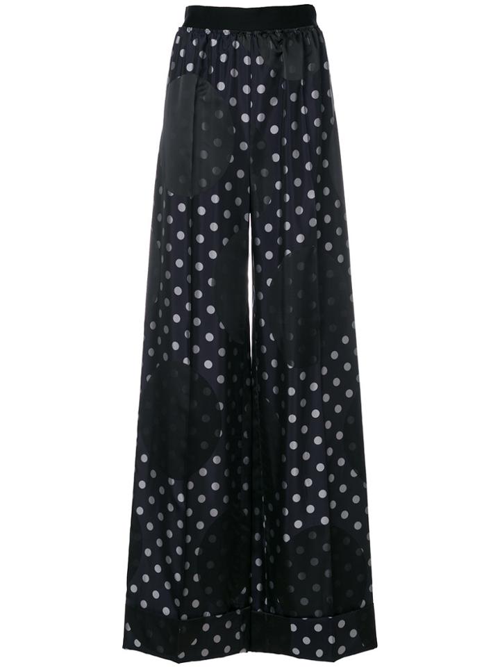 Maison Margiela Polka Dot Palazzo Trousers - Blue