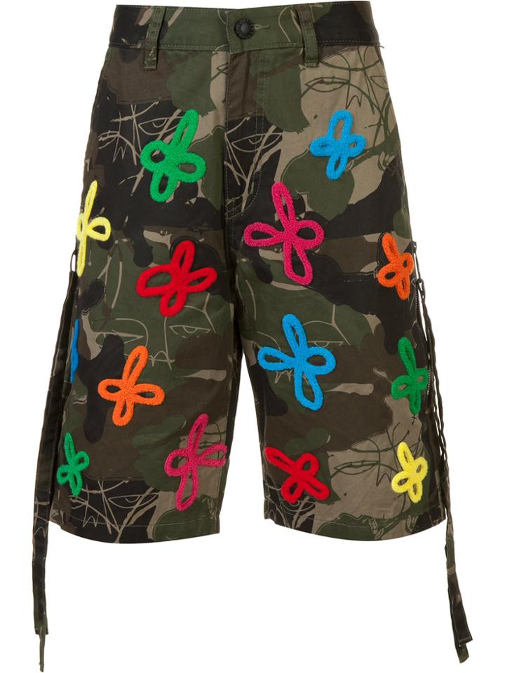 Haculla Embroidered And Printed Bermuda Shorts - Green