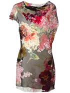 Lanvin Draped Detail Floral Dress, Women's, Size: 38, Silk