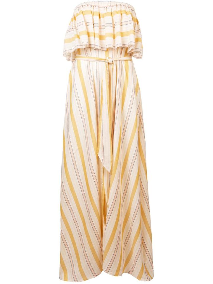Lemlem Zeritu Strapless Ruffle Dress - Yellow