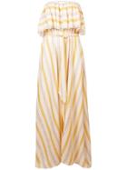 Lemlem Zeritu Strapless Ruffle Dress - Yellow