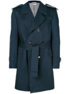 Thom Browne Classic Trench Coat - Blue