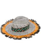 Etro - Fringed Woven Hat - Women - Silk/paper/feather - 56, Silk/paper/feather
