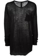 Poème Bohémien Fine Knit Jumper, Men's, Size: 46, Black, Wool
