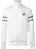 Hydrogen Logo Print Zipped Jacket, Men's, Size: Xl, White, Polyester/spandex/elastane
