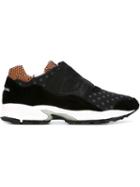 Philippe Model Pois Mesh Royale Sneakers, Men's, Size: 42, Black, Leather/cotton/rubber/nylon