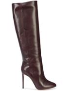 Aquazzura Stiletto Knee High Boots - Pink & Purple