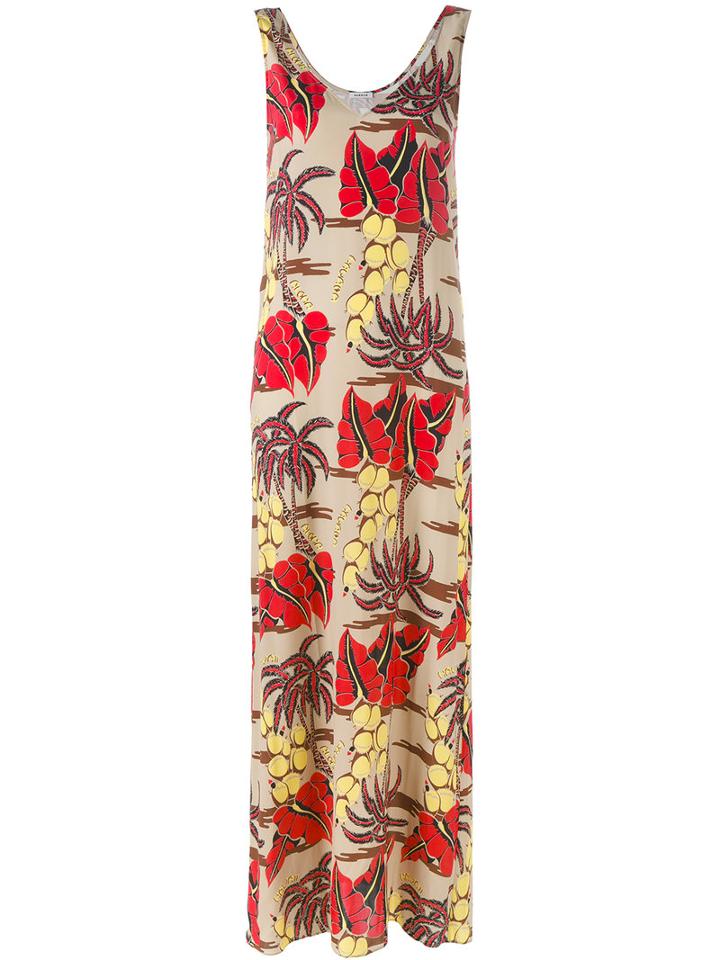 P.a.r.o.s.h. - Floral Print Maxi Dress - Women - Silk/spandex/elastane - S, Silk/spandex/elastane