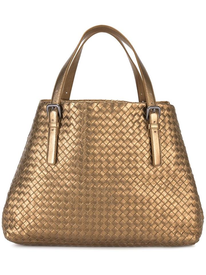 Bottega Veneta - Intrecciato A-shaped Tote Bag - Women - Lamb Skin - One Size, Women's, Grey, Lamb Skin
