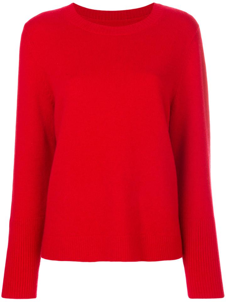 Chinti & Parker Draped Hem Sweater - Red