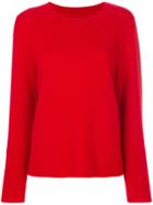 Chinti & Parker Draped Hem Sweater - Red