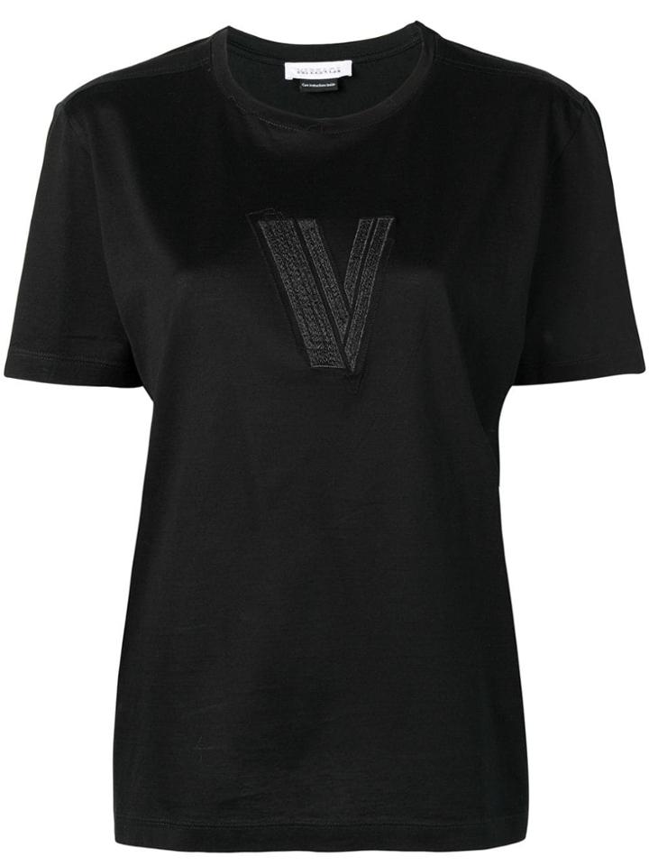 Versace Vintage Logo Embroidered T-shirt - Black