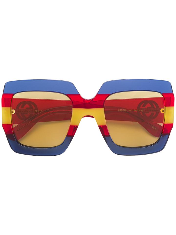 Gucci Eyewear Square Frame Sunglasses - Blue