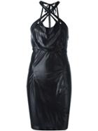 Krizia Pre-owned Criss-cross Stretch Dress - Black