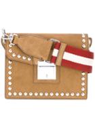 Bally - Studded Shoulder Bag - Women - Leather - One Size, Brown, Leather
