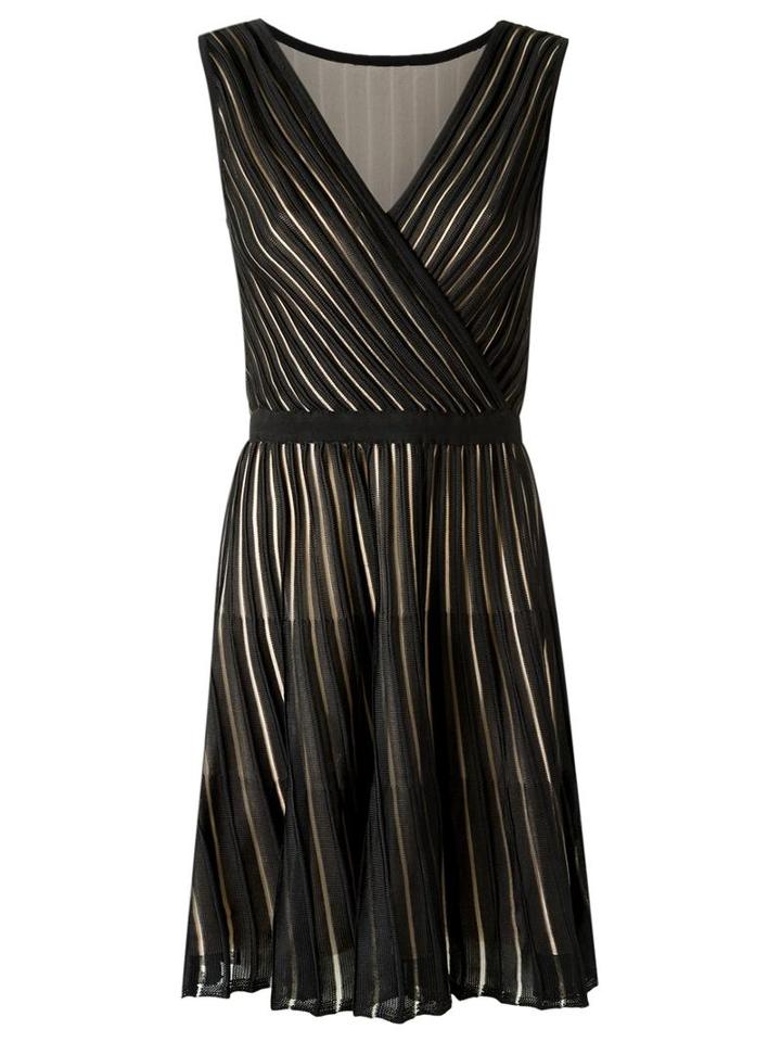 Egrey V Neck Sleeveless Dress, Women's, Size: Medium, Black, Viscose/nylon