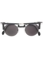 Cazal Round Frame Sunglasses - Black