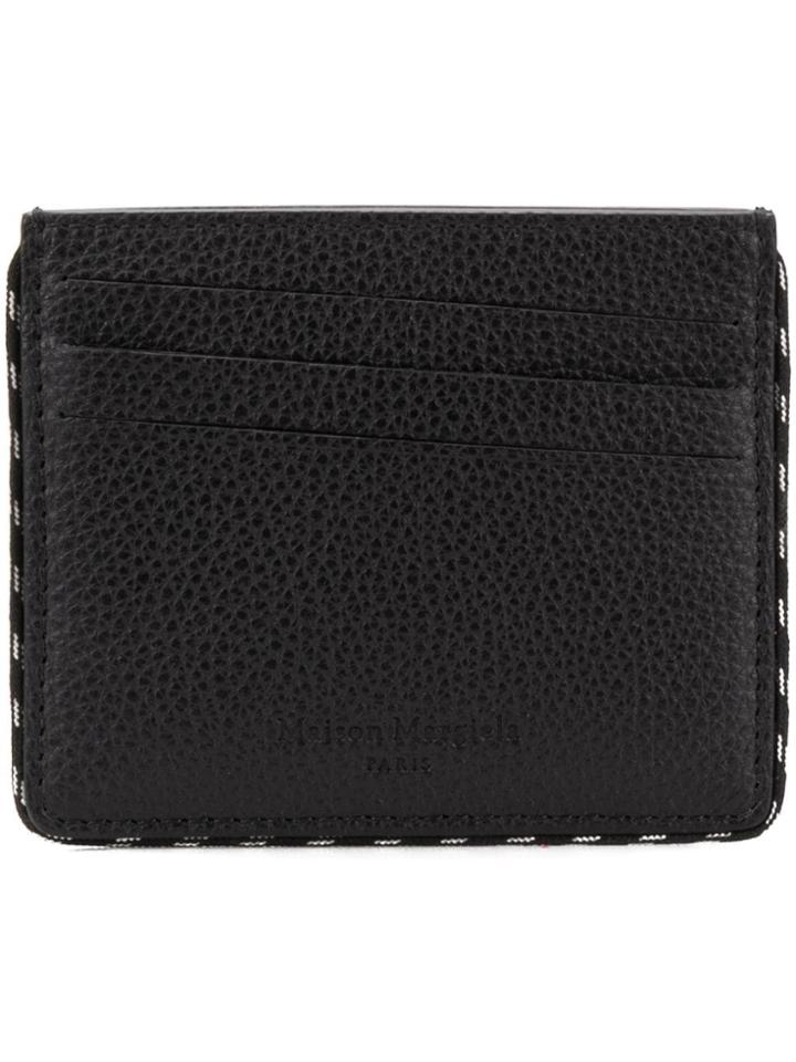 Maison Margiela Stippled Trim Card Holder - Black
