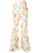 Alice Mccall Picasso Wide Floral Trousers - White